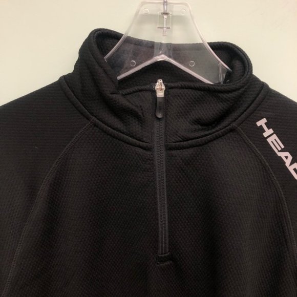 Head | Men's Quarter Zip Pullover Shirt | Black | Various Sizes - Picture 3 of 4